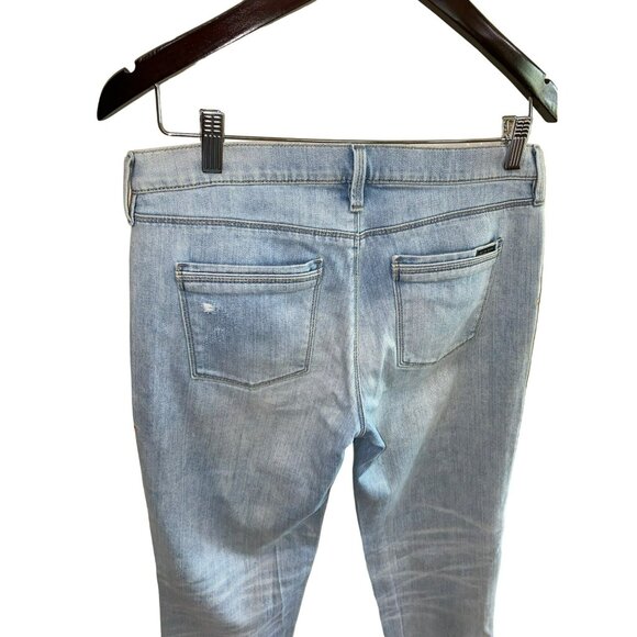 White House Black Market Ladies Embroidered Cropped BOHO Jeans Size 4 - Picture 8 of 13